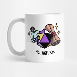 All Natural Nonbinary DnD D20 Mug